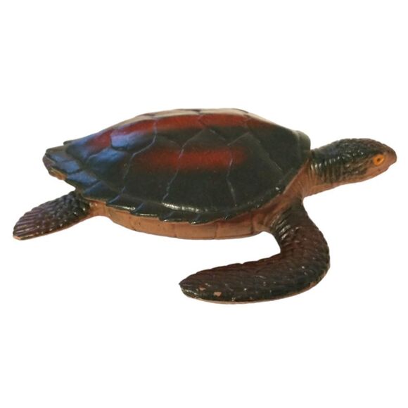 Realistic Sea Turtle Figure Diorama Shadow Box Cake Topper Aquatic Plastic Toy - Picture 8 of 16